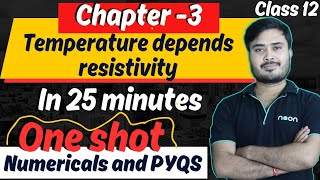 temperature dependence of resistivity class 12 physics  current electricity one shot [upl. by Aziram99]