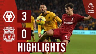 HIGHLIGHTS Wolves 30 Liverpool  Defeat for Reds at Molineux [upl. by Raasch124]