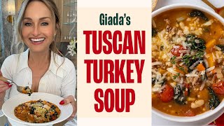 Indulge in the Heartwarming Flavors of Giadas Tuscan Turkey Soup [upl. by Dnalyk]