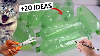 20 MANUALIDADES con BOTELLAS DE PLÁSTICO ♻️ IDEAS CON RECICLAJE ♻️ [upl. by Hurwitz]