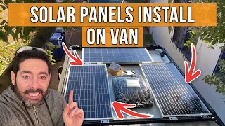 Solar Panels Install On Van  8020 Van Roof Rack  Renogy Solar Panels Van  300 Watt Solar Van Life [upl. by Metts48]