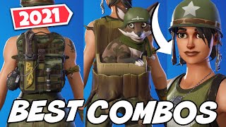 THE BEST COMBOS FOR MUNITIONS EXPERT SKIN 2021 UPDATED  Fortnite [upl. by Htide]