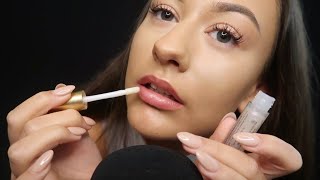 ASMR Lip Gloss Application Mouth Sounds Lip Smacking amp Kisses ♡ [upl. by Setiram317]