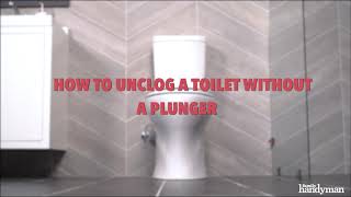 How to Unclog a Toilet Without a Plunger [upl. by Tfat608]