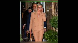 Yolanda Hadid looks stylish in beige suit as she attends daughter Bellas Orabella launch [upl. by Notrub]