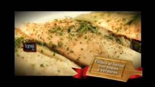 Tilapia al Horno con Papas y Verduras  Receta [upl. by Pigeon]