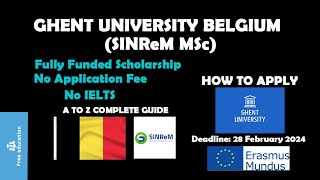 GHENT University Belgium  GHENT University Application Process  SINReM [upl. by Faustus]