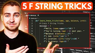 5 Useful f String Tricks  For Python [upl. by Gibb]