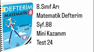 8SINIF ARI DEFTERİM S88 MİNİ KAZANIM TESTİ 24 [upl. by Ylrahc344]