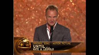 Sting Wins Best Original Song Motion Picture  Golden Globes 2002 [upl. by Aicnilav]