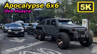 La IMPRESIONANTE camioneta 6x6 de Don Huayra  Apocalypse 6x6 en México 5K [upl. by Onidranreb]