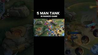 5 MAN TANK IN RANKED GAME activenow shorts mlbb [upl. by Nylrahs]