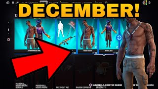 TRAVIS SCOTT SKIN RETURN RELEASE DATE IN FORTNITE ITEM SHOP DECEMBER 2023 [upl. by Arhat26]