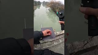 Automatic fishing rod reel setup and fishing from the bridgewatch till the endfishingrod [upl. by Ydarg]