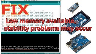 Arduino Fix Error Low memory available stability problems may occur [upl. by Sonnnie995]