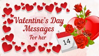 Valentine’s Day messages and wishes Valentines day 2022 [upl. by Aihsoj362]