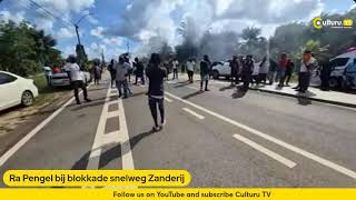 Blokkade op de Bouterse Highway Paranen ontevreden en boos Vuilnis wordt niet opgehaald [upl. by Northrup]