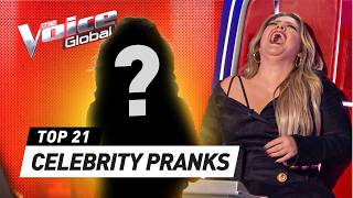 Famous Celebrities PRANK the Coaches on The Voice [upl. by Porte]