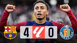 Barcelona vs Getafe 40 La Liga 202324  MATCH REVIEW [upl. by Esilehc785]