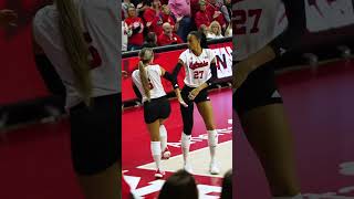 Volleyball handshake  Nebraska players with an interesting handshake ncaavolleyball [upl. by Costa]