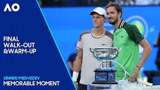 Sinner v Medvedev  Final WalkOut amp WarmUp  Australian Open 2024 [upl. by Graham]