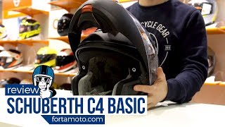 Schuberth C4 BASIC motorcycle helmet review  FortaMotocom [upl. by Okire]