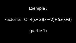 Ex  factoriser C  4x3x2 5xx3  a mise en facteur [upl. by Conrad690]