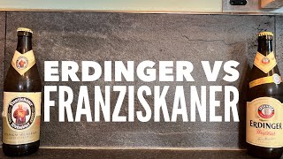 Erdinger Weissbier Vs Franziskaner Weissbier  The Battle Of The German Weissbiers [upl. by Ragde]