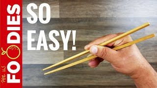 How To Use Chopsticks  In About A Minute 🍜 [upl. by Litman618]