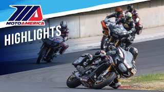 MotoAmerica Mission King of the Baggers Race 2 Highlights at Road America 2023 [upl. by Poock809]