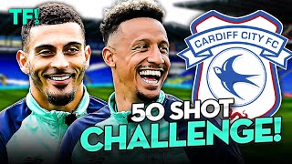 50 Shot Challenge with Cardiff City Callum Robinson amp Karlan Grant [upl. by Olvan]