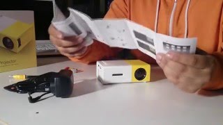 Mini Projector LED  Unboxing In The Dark [upl. by Trilbie644]