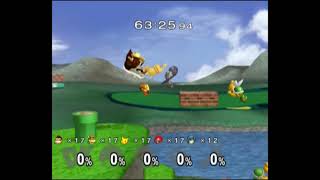 Super Smash Bros Melee CrazyMod UEDebug Menu  5 CPU Players Team  Adventure Mode 65 Mins [upl. by Eittocs]