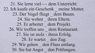 Präposition mit Akkusativ oder Dativ A1‘ A2‘ B1 Übungen deutsch lernen [upl. by Pascoe]