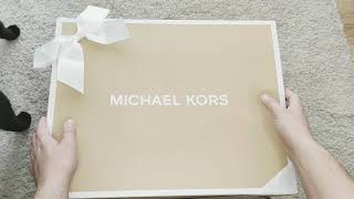 UNBOXING Michael Kors Hudson Pebbled Leather Backpack [upl. by Nawiat]