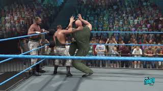 Bushwhackers Vs Wyatt Family Wcw 2k23 [upl. by Atirrehs718]