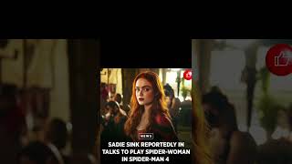 Sadie Sink MIGHT be in talk to play SpiderWoman in SpiderMan 4 SpiderMan 4 Latest Hollywood News [upl. by Maisel252]