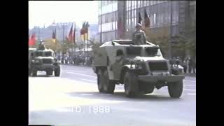 KampfgruppenParade in KarlMarxStadt am 01101988 [upl. by Ahsilak219]