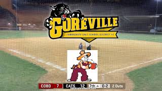 Goreville Blackcats Baseball vs Cobden Appleknockers [upl. by Halden]