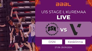 Kesklinna KK 2010 vs DSN 2010  BBBL Boys U15 [upl. by Selij]