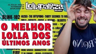 🤯🥵 MINHA REAÇÃO e análise AO LINEUP DO LOLLAPALOOZA 2024 🤟🏻💣 [upl. by Salohcin]