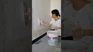 How to Prepare Tiles Wall ​ Wall paint​ Fast amp Beauty part 6216 [upl. by Borras]