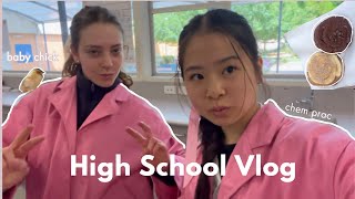 HIGH SCHOOL VLOG🍎 ft lots of food shopping friends work student life [upl. by Enahpad]