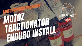 Installing the Motoz Tractionator Enduro IT Tires on KTM 500 EXCF [upl. by Esmaria]