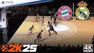 EuroLeague OPENING NIGHT  BAYERN MUNICH vs REAL MADRID  EUROLEAGUE 2K25 PS5™4K60Full Gameplay [upl. by Pavlov]