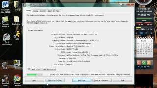Running DxDiag Seeing all of your system specs [upl. by Ilagam]