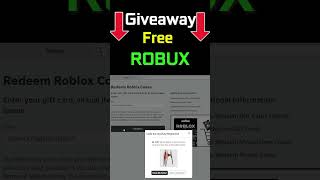 FREE ROBUX Giveaway giveaway roblox robux shorts [upl. by Rratsal]