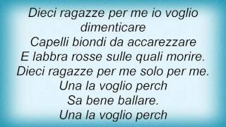 Lucio Battisti  Dieci Ragazze Lyrics [upl. by Barrington]