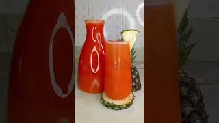 Pineapple Melon Juice asmr watermelonjuice youtubeshorts 100shorts2024 shorts [upl. by Hsetim739]