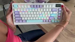 💜 Creamy Keyboard BOYI C75Pro Mechanical Keyboard [upl. by Mylander453]